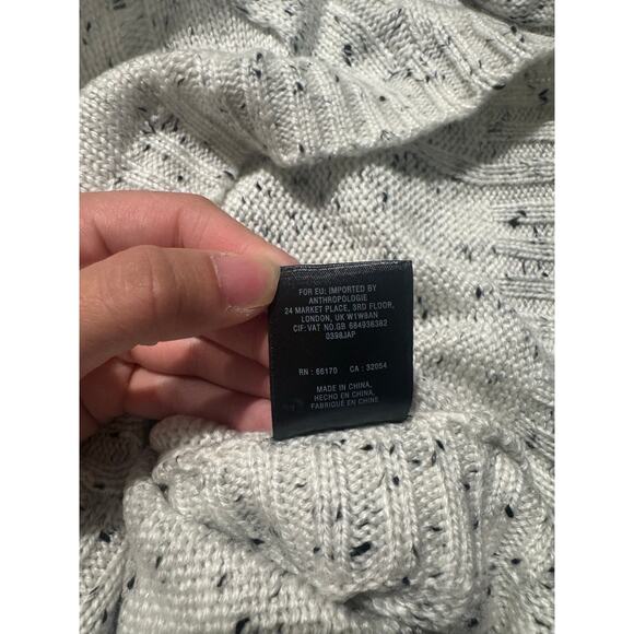 NWT Anthropologie Simona Cowl Neck Slouchy Sweater Gray Size Medium - Picture 7 of 9